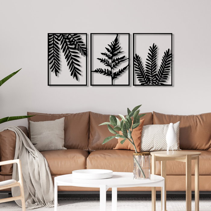 Wallity Yakomoz Escultura de Pared de Metal Negra 118 x 50 cm